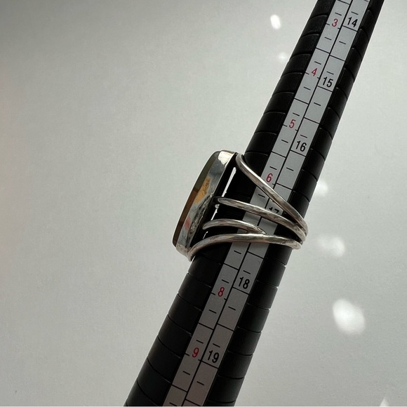 Vintage Desert Jasper Ring Size 6.75 - Picture 5 of 11